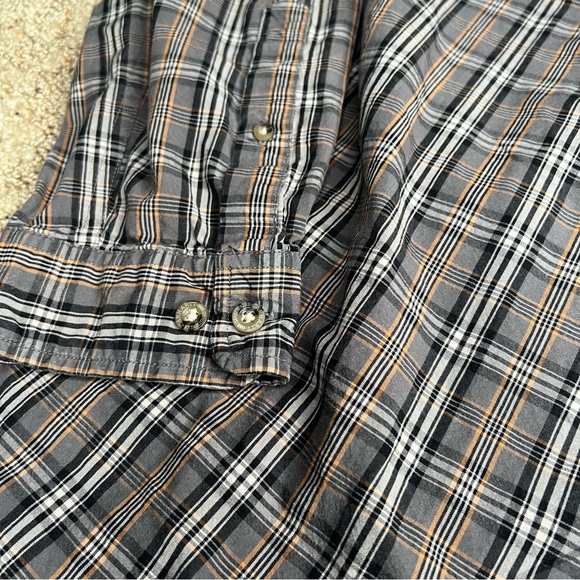 Carhartt men’s plaid 100% cotton flannel button down work shirt 2XL Tall XXL - Picture 7 of 9